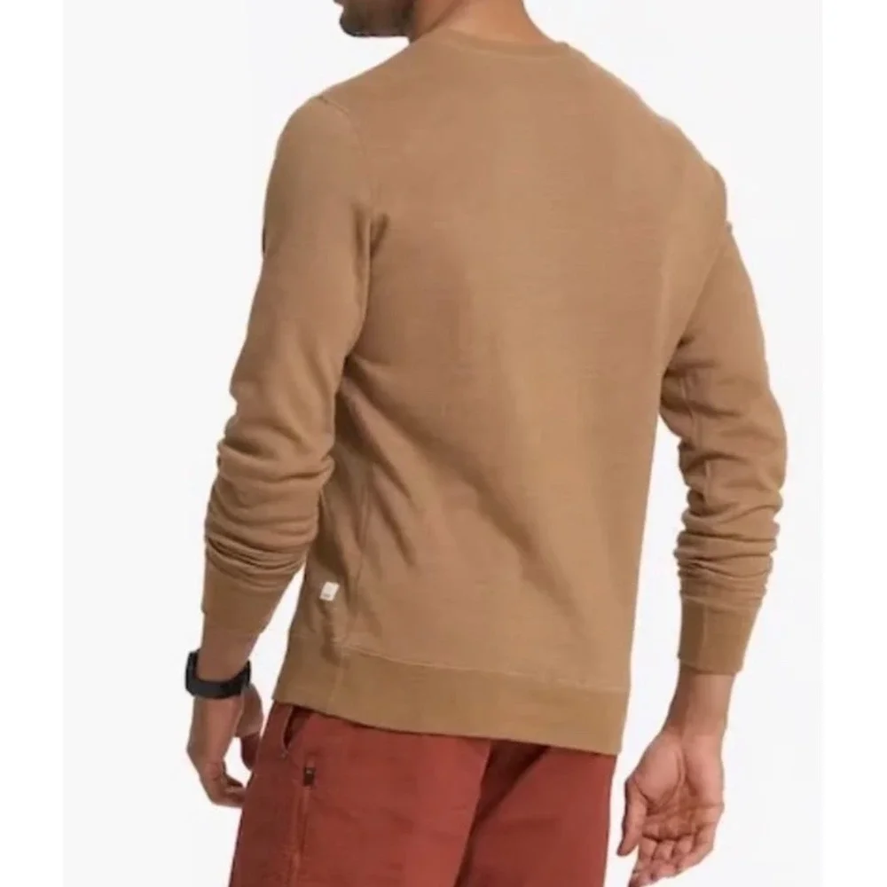 Vuori‎ Jeffreys Pullover Mens M Camel Heather Athleisure Gorpcore V218